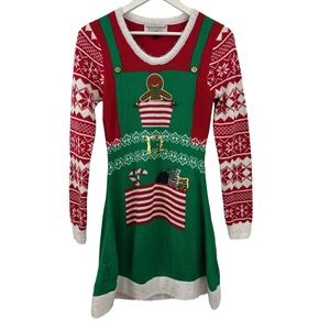Tiara International Christmas Gingerbread Dress Women's Size S